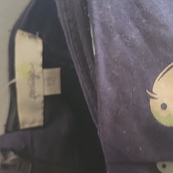 Size 12 Navy Anthropologie Bird Strapless Dress with Original Green Belt - Picture 3 of 5